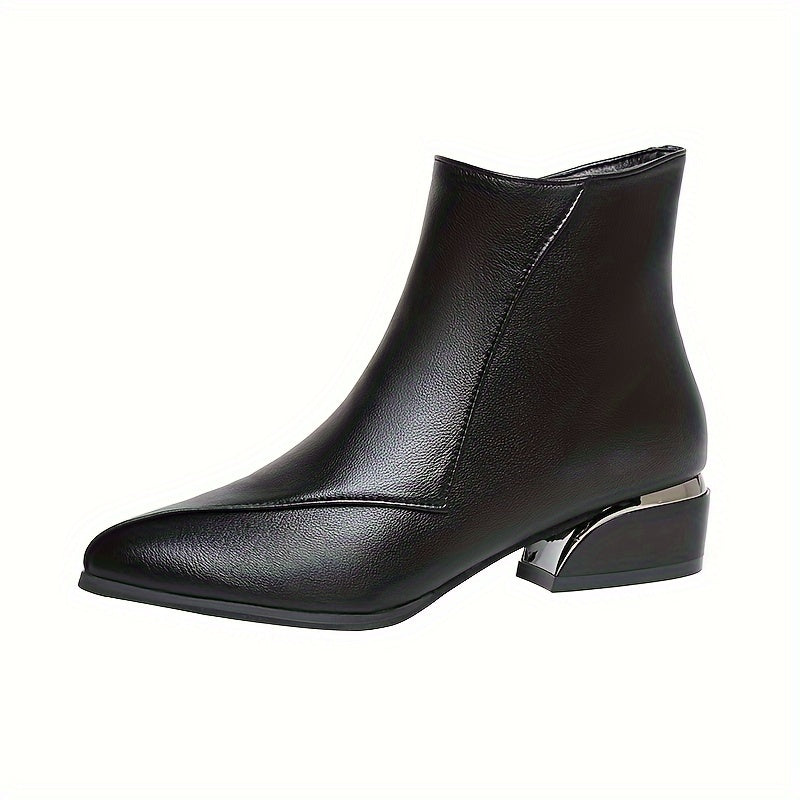 Ava | Ankle Boots with Heel and Zipper Closure