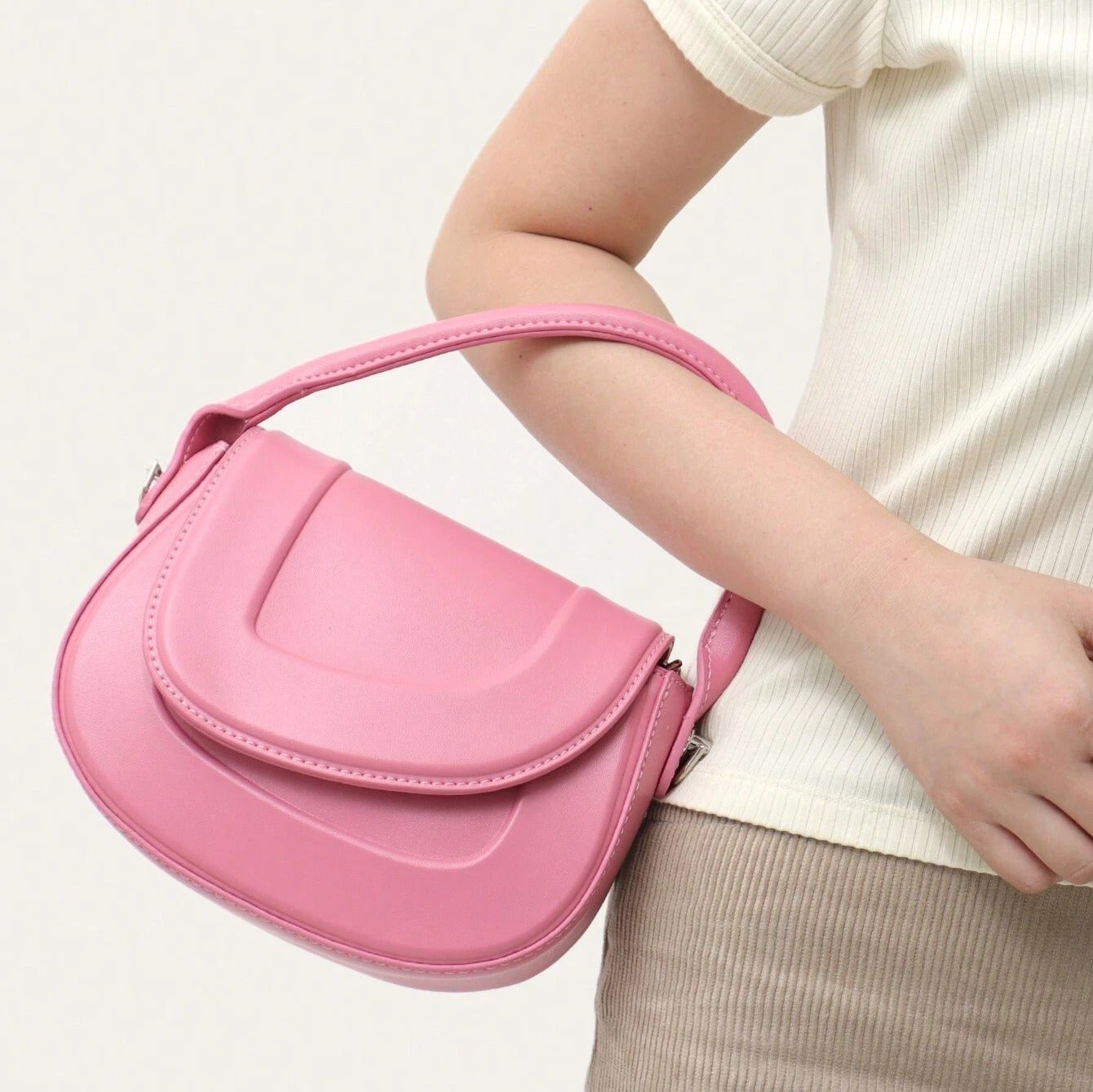 Charlotte™ Luxe Statement | Minimalist Saddle Bag