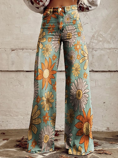 CIRCE | VINTAGE FLORAL BAGGY PANTS