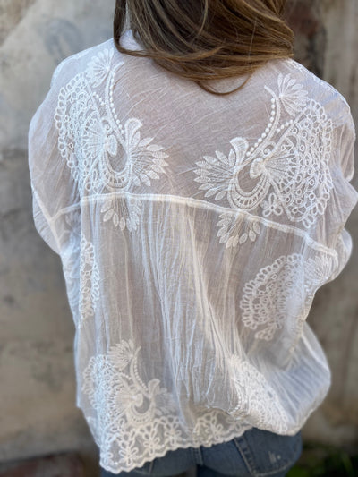 ISABELLE™ - Chic Lace Embroidered Blouse