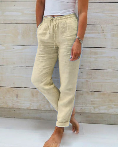 Lina | Light Blue Linen Pants