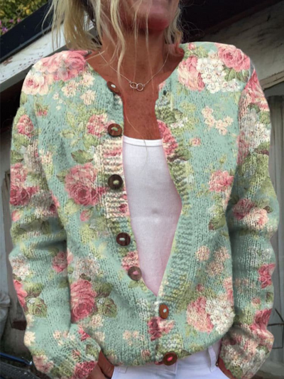 Alda™ | Floral Pattern Cardigan