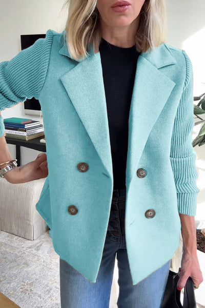 ELLA™ - Elegant Knit-Sleeve Blazer