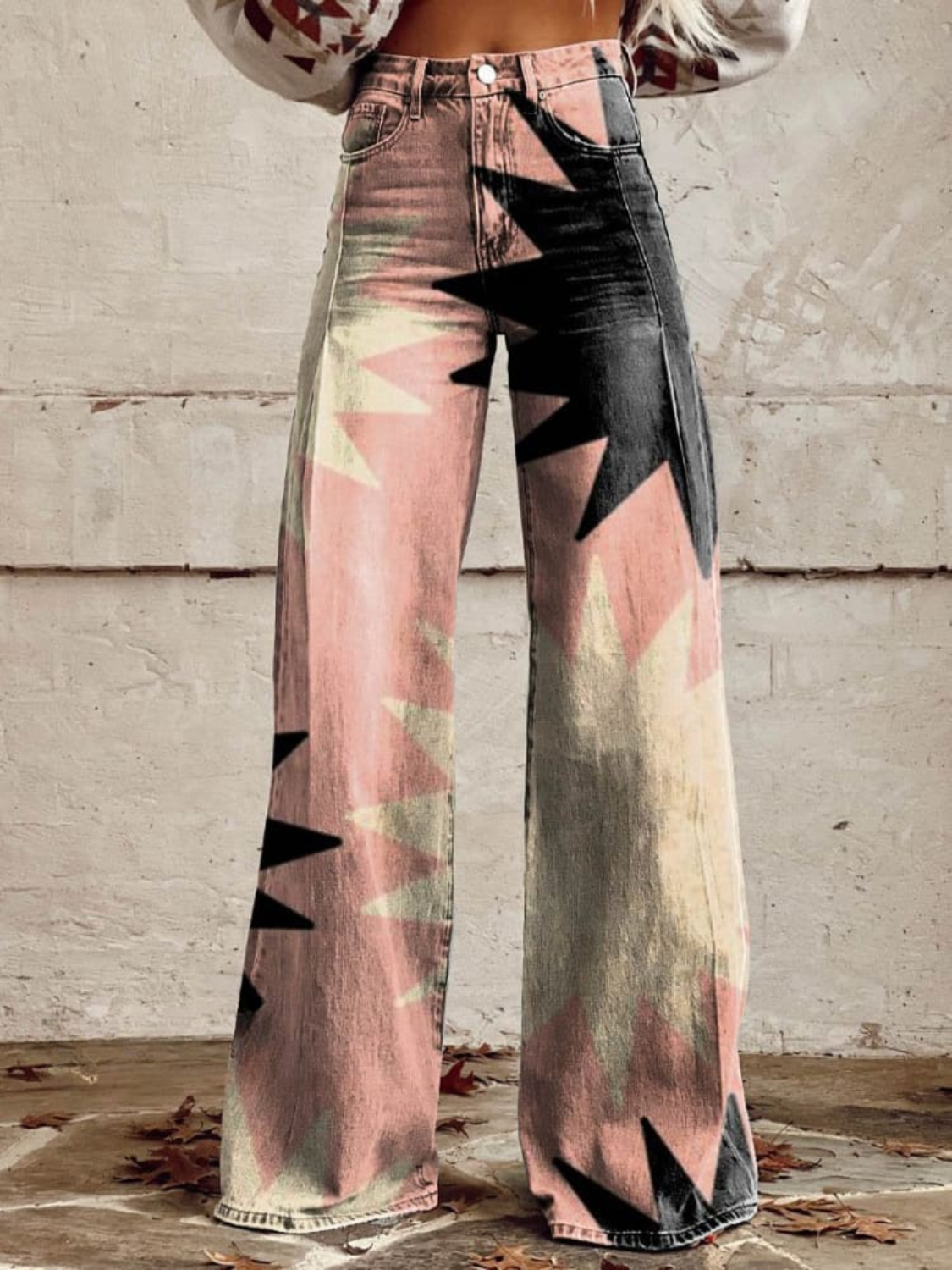 CARINA | GEOMETRIC BAGGY PANTS