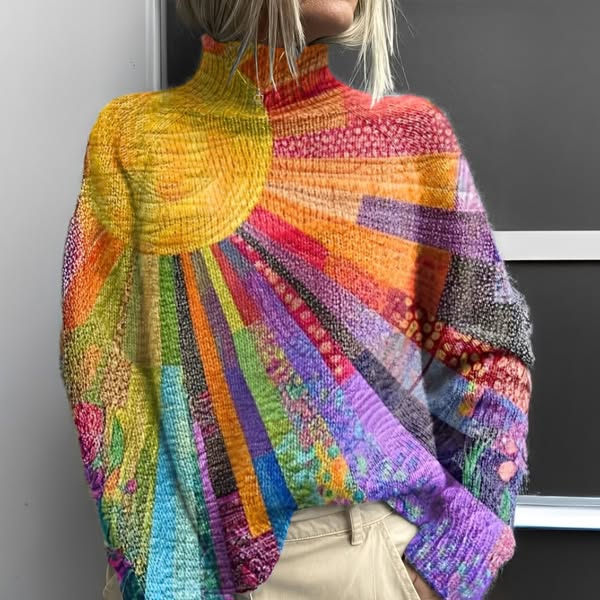 Maja | Cheerful Colorful Turtleneck Sweater