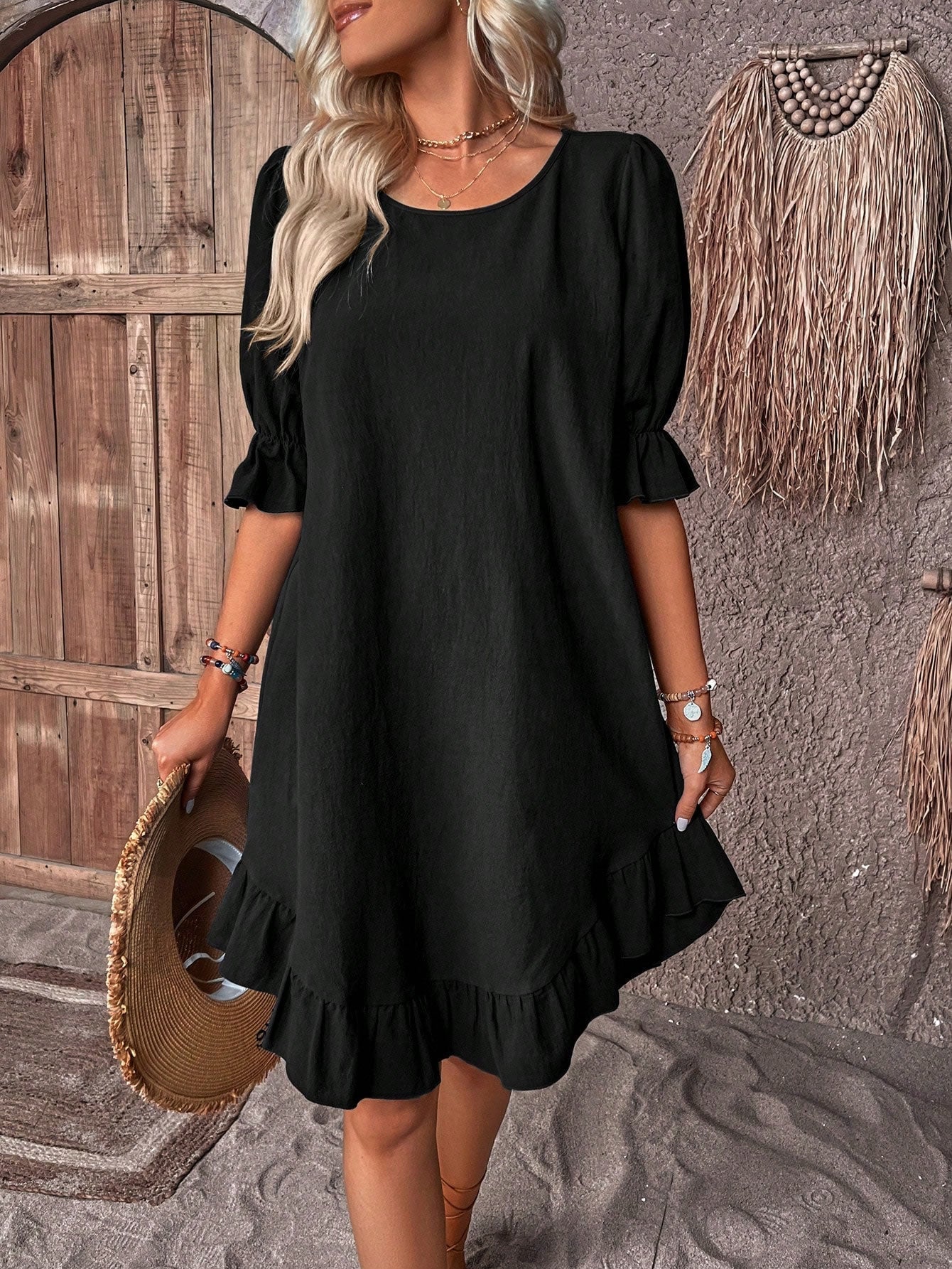 OLGA™ | Dress Puffed Sleeves