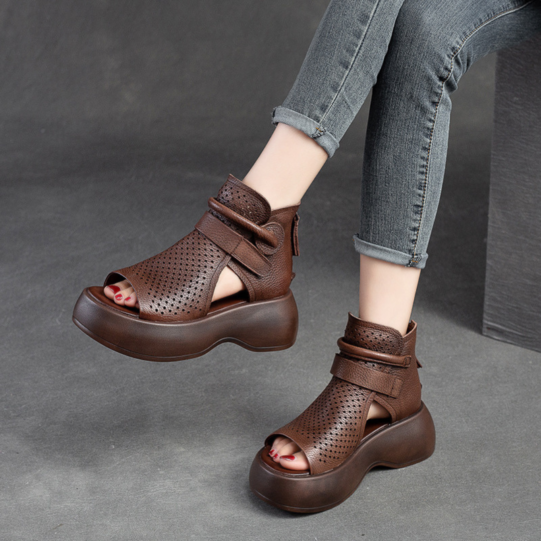 Federica™ - Timeless leather orthopedic sandals