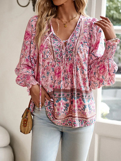 Arya | Boho Blossom Peasant Blouse