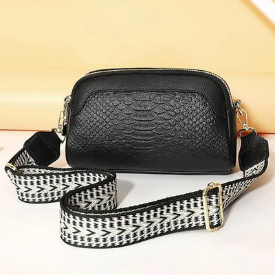 Olivia™ Elegant Allure | Croc-Pattern Mini Crossbody Bag