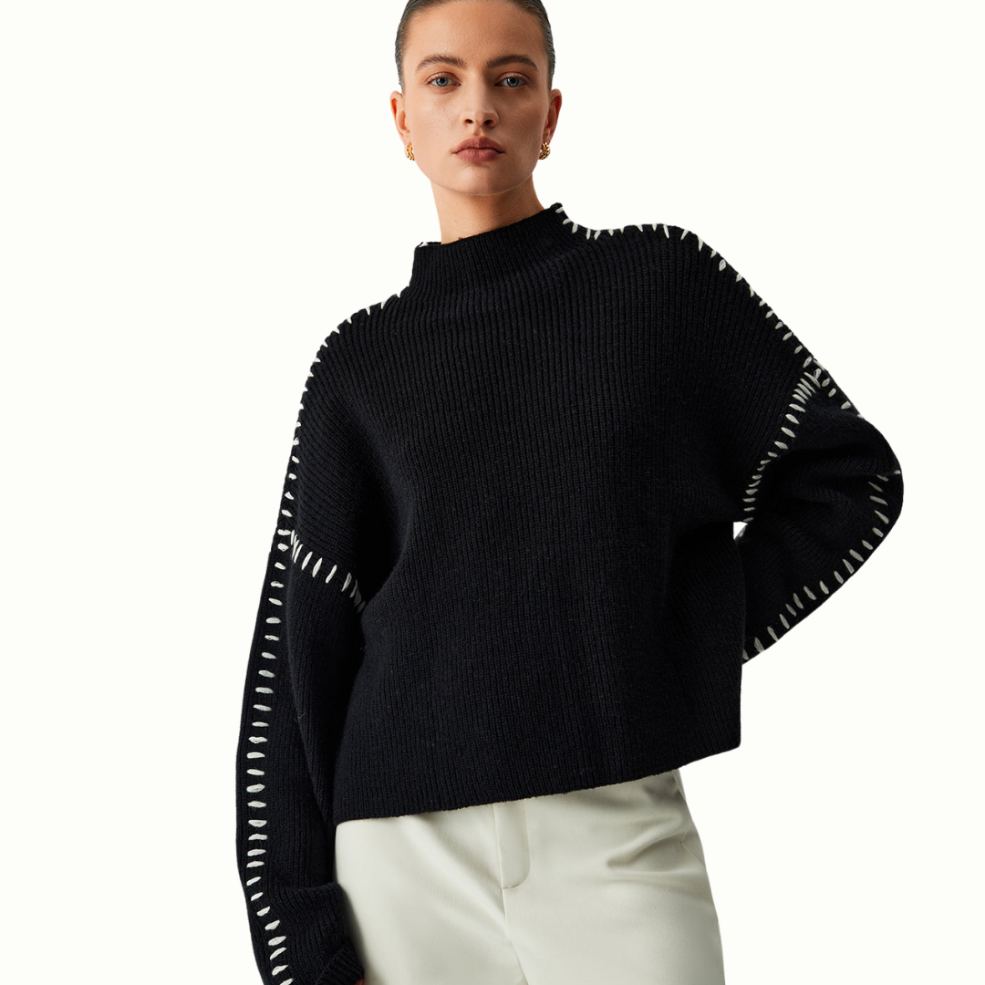 Kimmy™  - Contrast Stitch Sweater