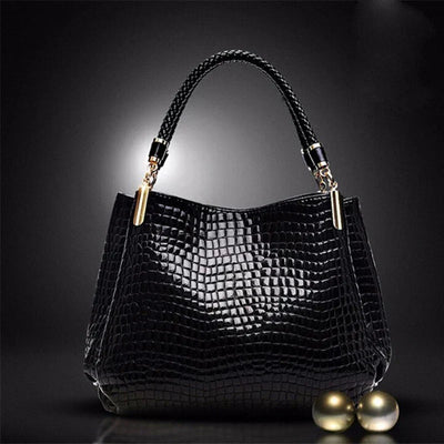 Isabella™ Enduring Elegance | Stylish Croc-Pattern Handbag