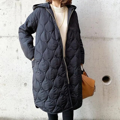 Priscilla - New Casual Hooded Parka with Argyle Pattern