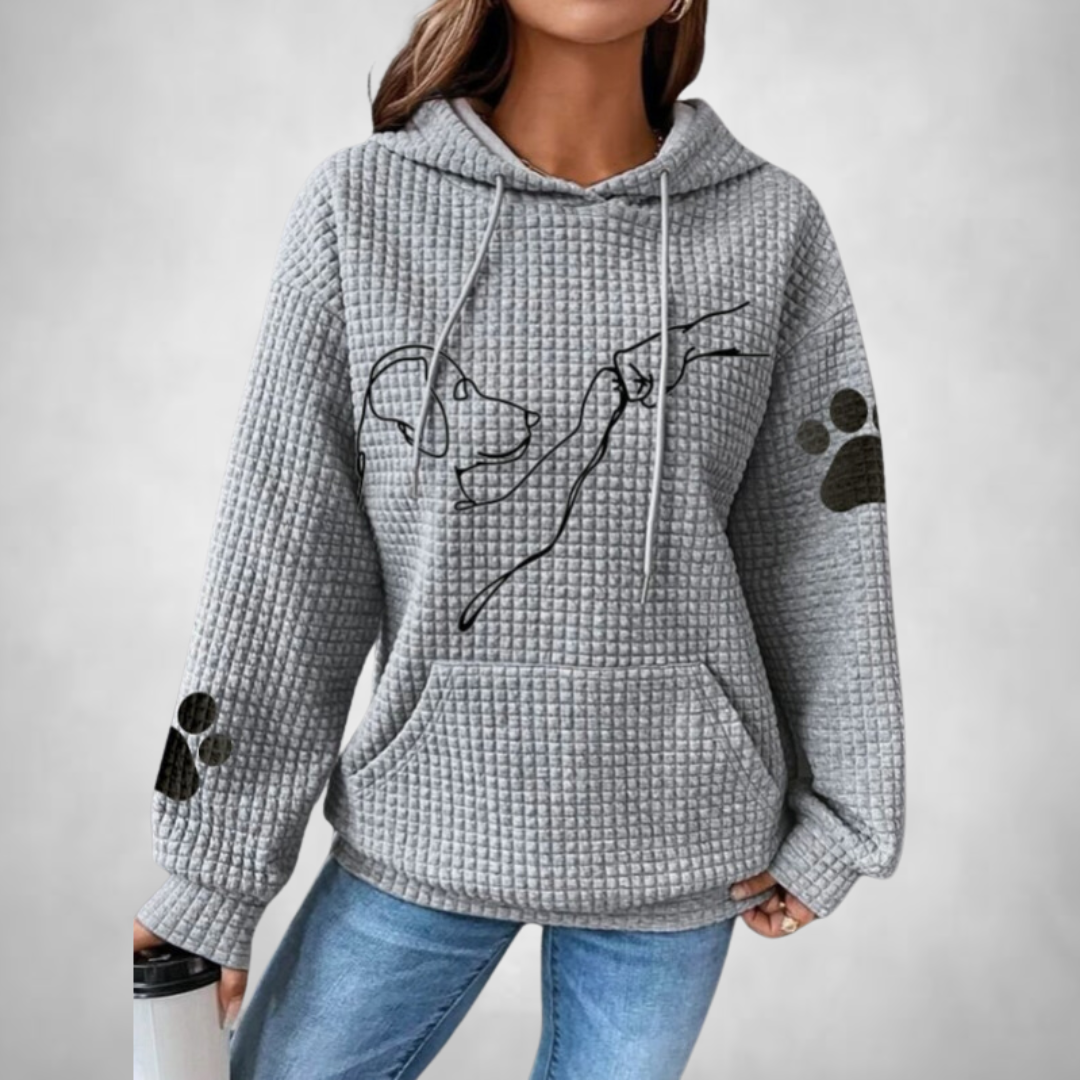 Lina | Comfortable and warm animal sweater with hood for women