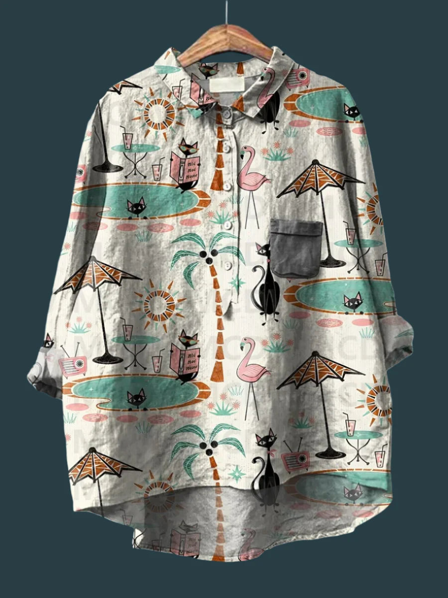 Stacy | Watercolor Garden Shirt