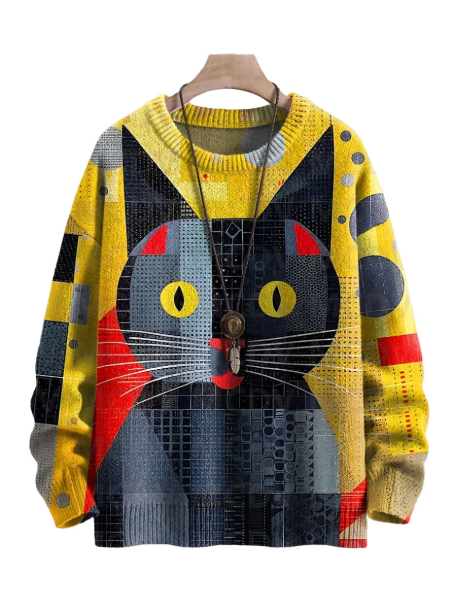 Unisex | Cat Bauhaus Neko Art Sweater