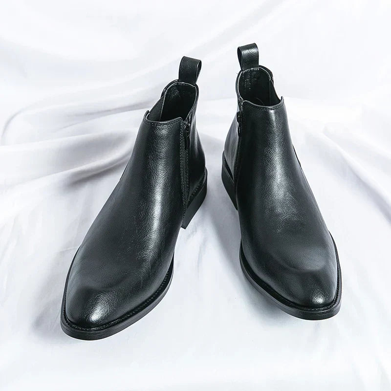 James | Zipped Leather Chelsea Boots