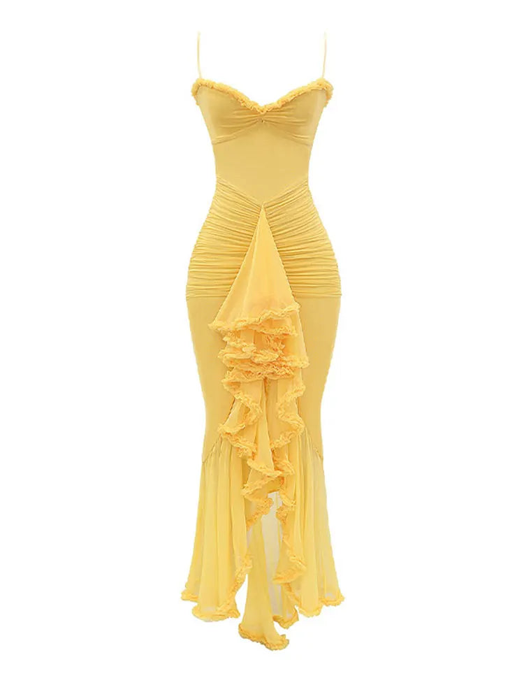 Chicca’s Radiant Ruffle Dress