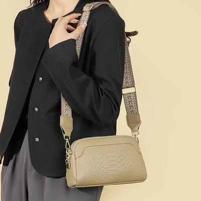 Olivia™ Elegant Allure | Croc-Pattern Mini Crossbody Bag