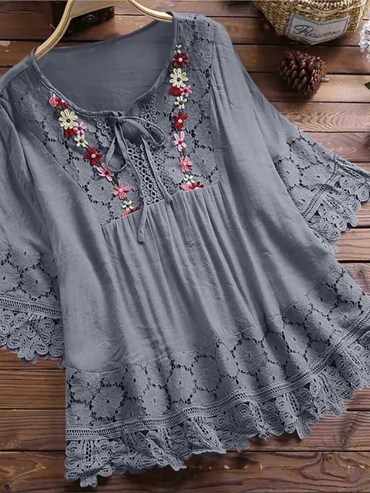 Sophia | Boho Embroided Blouse