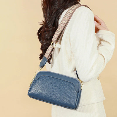 Olivia™ Elegant Allure | Croc-Pattern Mini Crossbody Bag