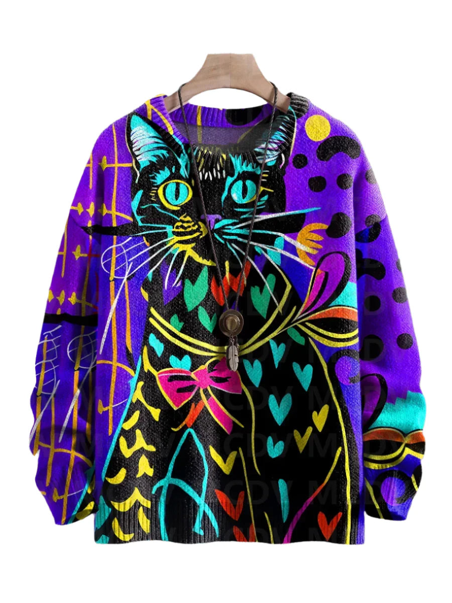 Unisex | Cat Neon Neko Love Sweater