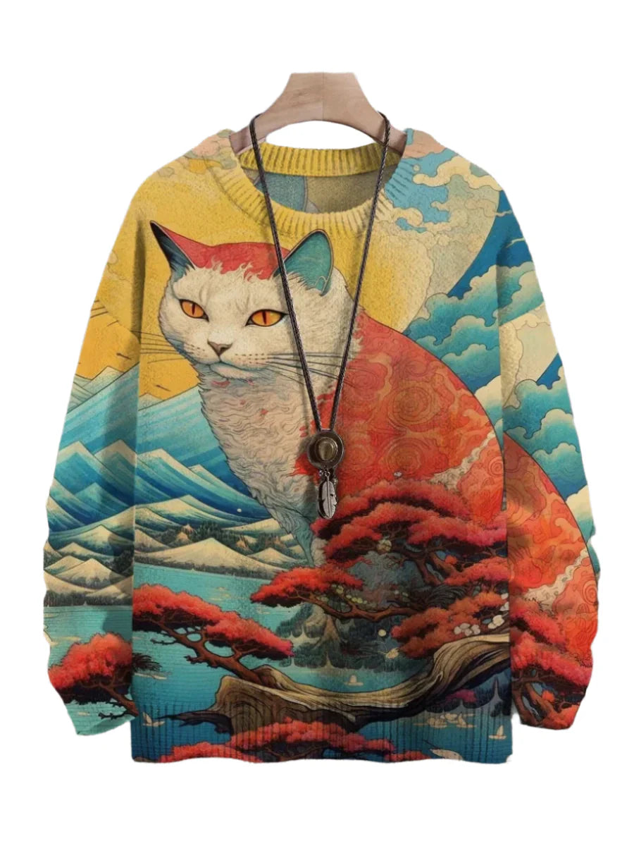 Unisex |Cat Mystic Neko Art Sweater