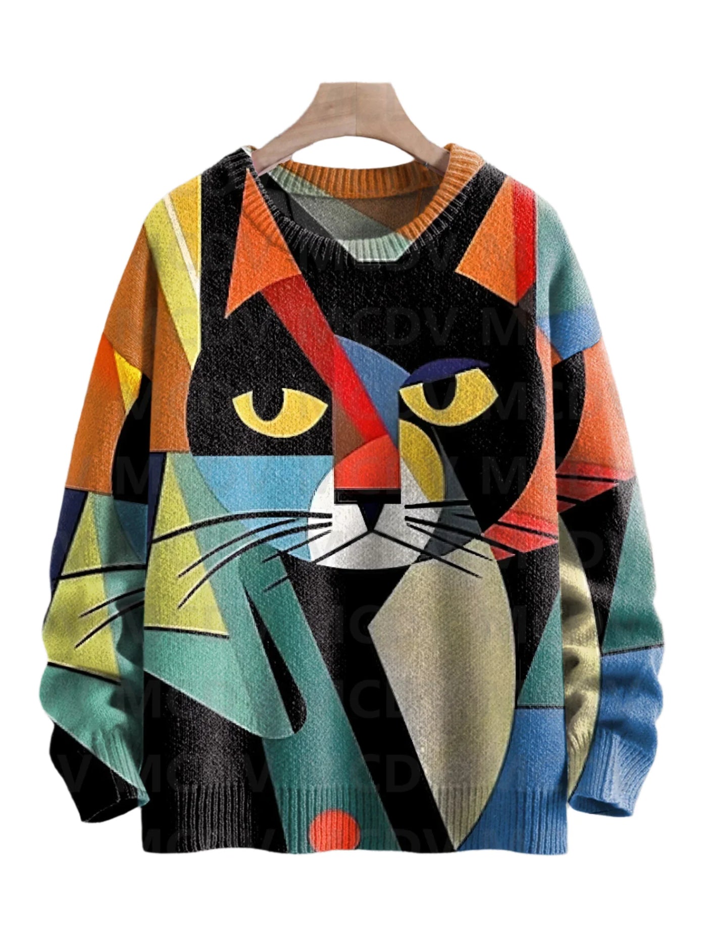 Unisex | Cat Cubist Neko Art Sweater