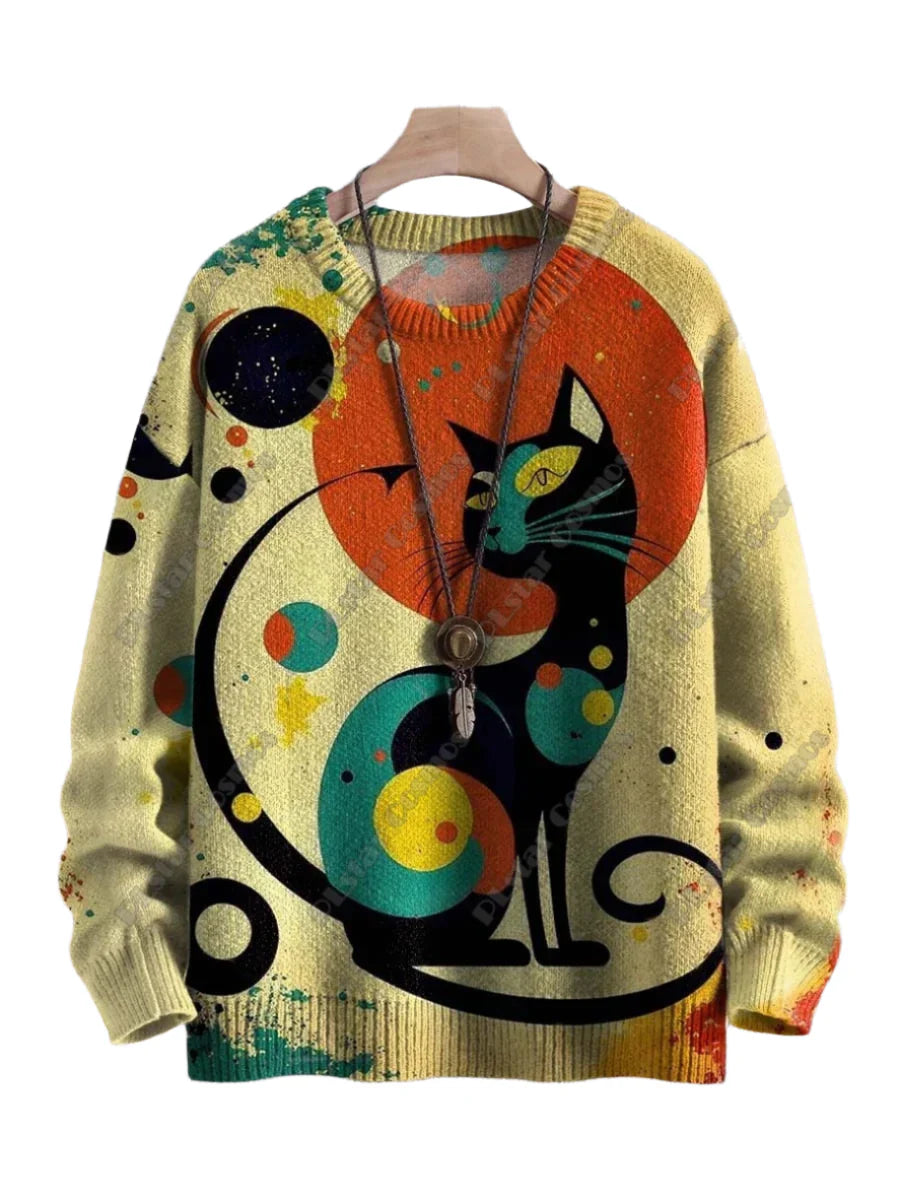 Unisex | Cat Cosmic Feline Sweater