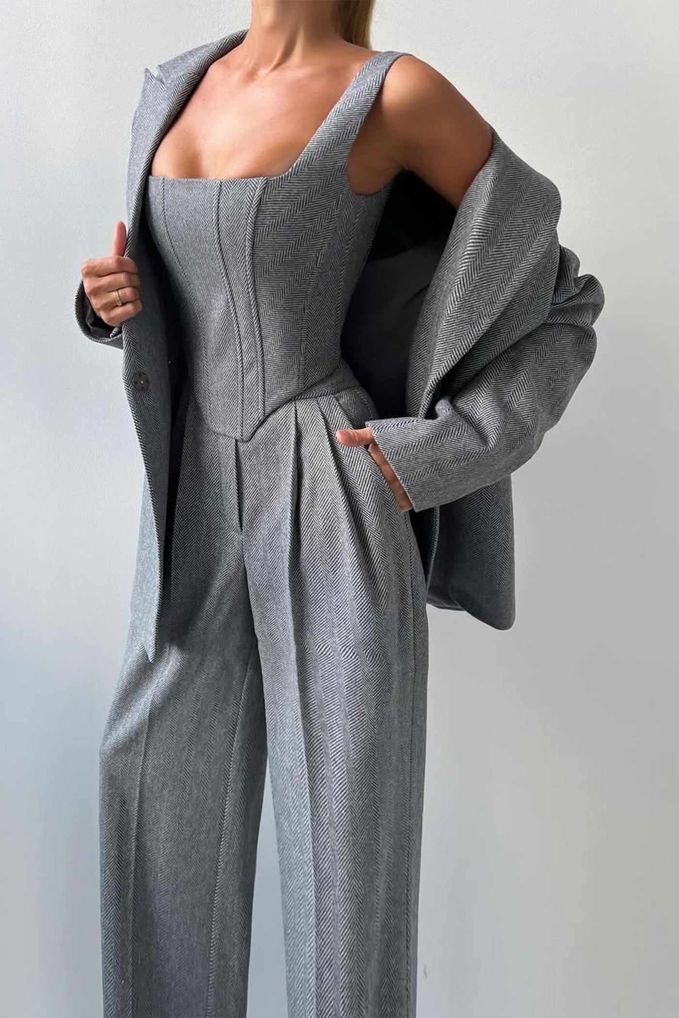 Carla™ | Double Breasted Blazer Three-Piece Set