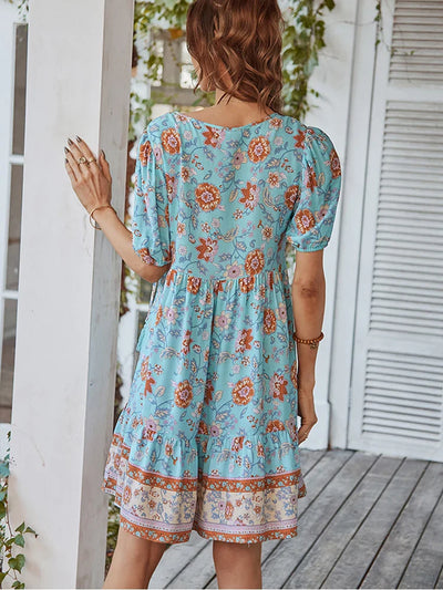 Luna | Floral  Sleeve Mini Dress