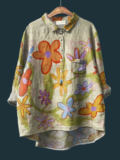 Stacy | Watercolor Garden Shirt