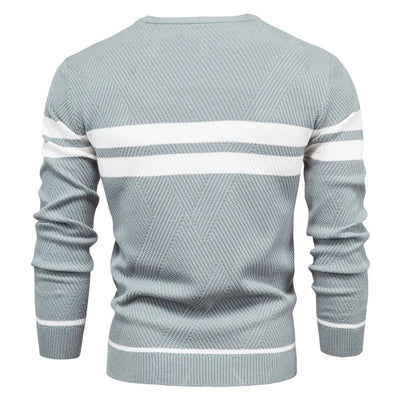 Zander Field Stripe Cotton Crewneck