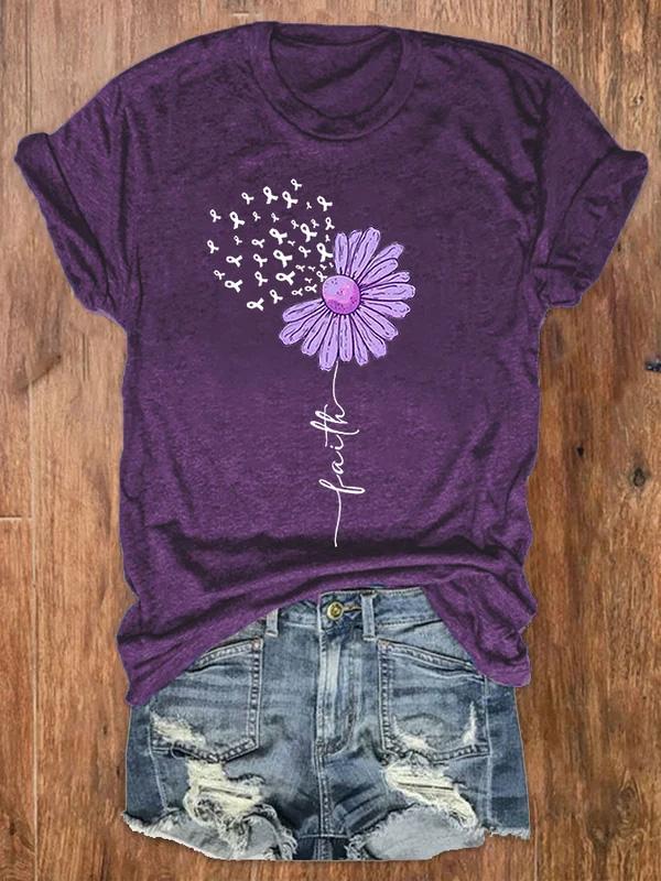 Alzheimer's Awareness Graphic Printed Women's T-shirt