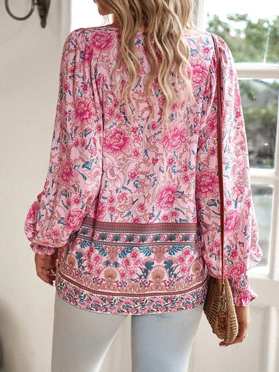 Arya | Boho Blossom Peasant Blouse