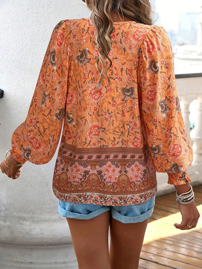 Arya | Boho Blossom Peasant Blouse