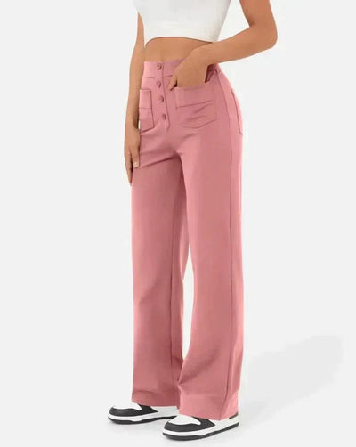 ANDY - High-waisted elastic casual pants