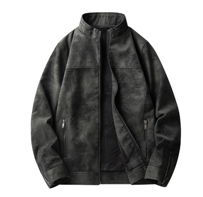 Frank™ - Premium Leather Jacket with Zipper