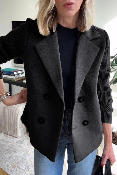 ELLA™ - Elegant Knit-Sleeve Blazer