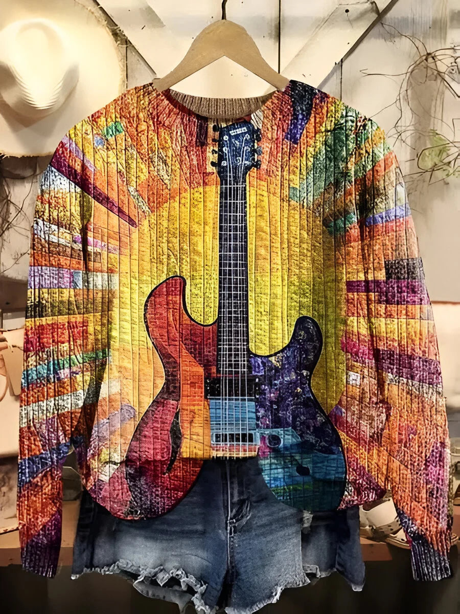 Elodie | Colorful Guitar Sweater